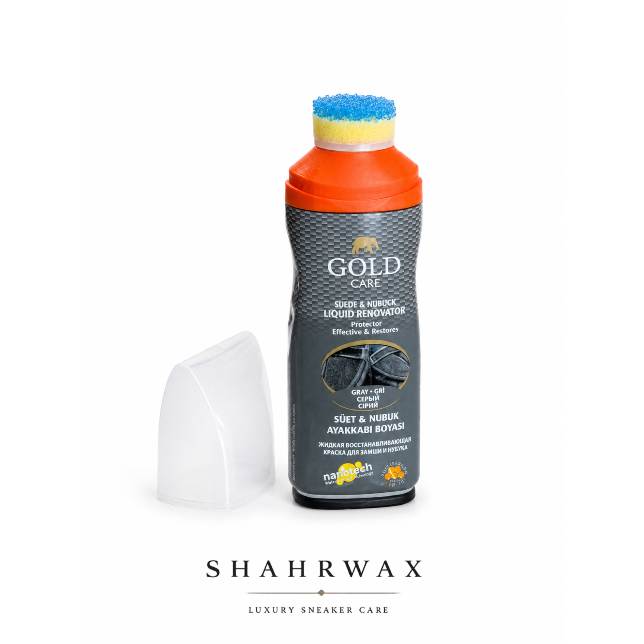 واکس جیر و نبوک Gold Care رنگ طوسی 4 واکس جیر و نبوک Gold Care رنگ طوسی