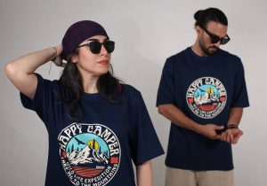 تیشرت happy camper آبی نفتی تیره